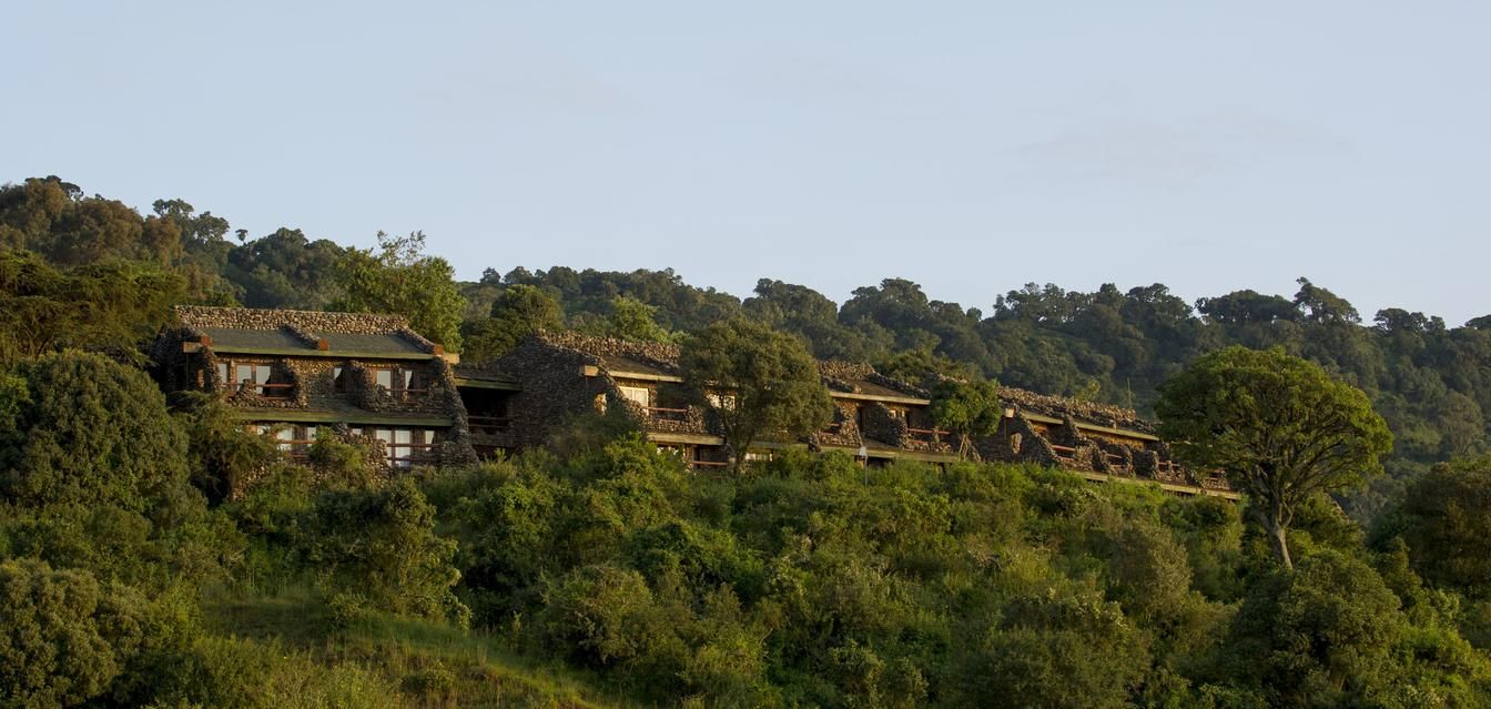 Lodge am Rand des Ngorongoro-Kraters