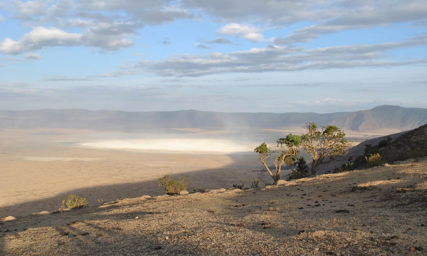 View across the Ngorongoro Crater floor from the rim